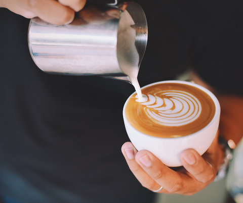 Perfect cup of SplitShot reduced-caffeine cortado, rich in flavor with a smooth, aromatic blend.